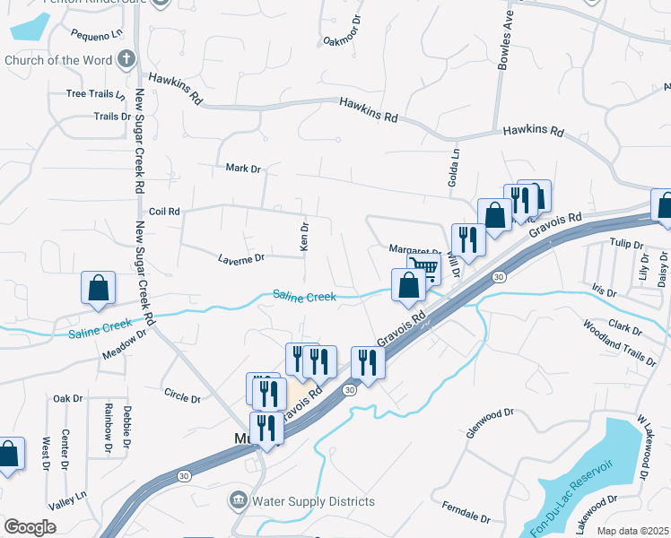 map of restaurants, bars, coffee shops, grocery stores, and more near 4 Dixie in Fenton