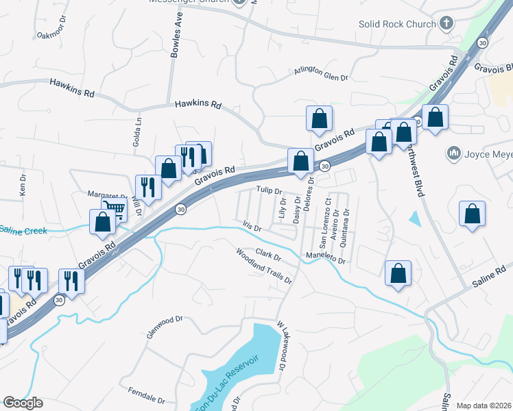map of restaurants, bars, coffee shops, grocery stores, and more near 44-52 River Rd in Fenton