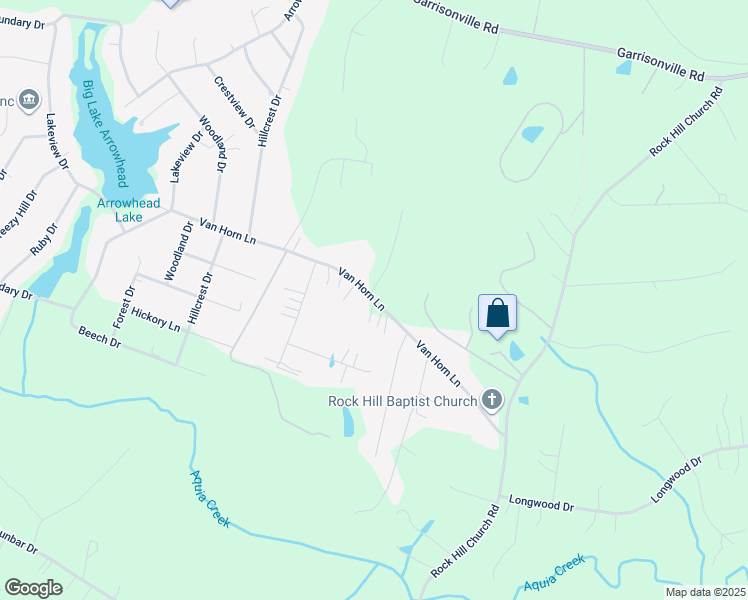 map of restaurants, bars, coffee shops, grocery stores, and more near 107 Van Horn Lane in Stafford
