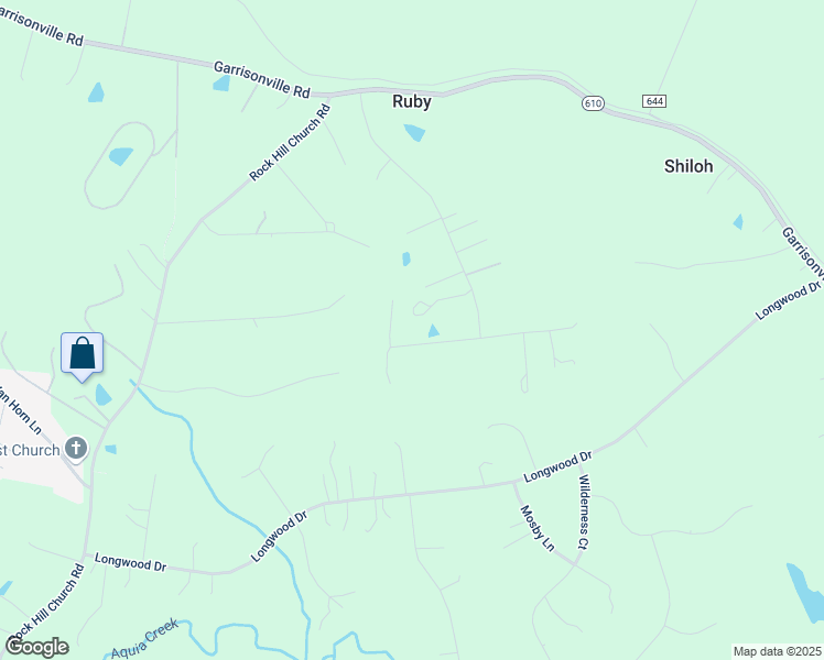 map of restaurants, bars, coffee shops, grocery stores, and more near 25 Woodside Lane in Stafford