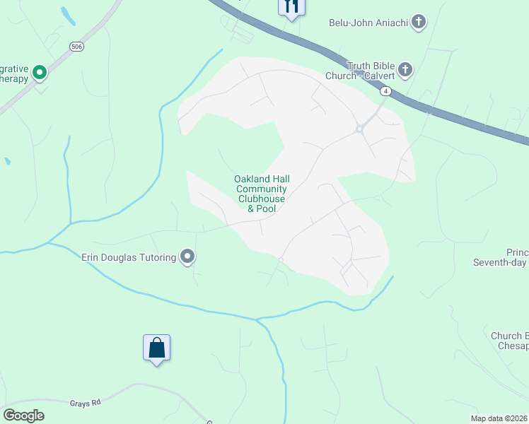 map of restaurants, bars, coffee shops, grocery stores, and more near 185 Oakland Hall Road in Prince Frederick