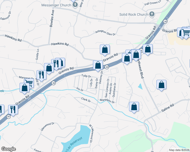 map of restaurants, bars, coffee shops, grocery stores, and more near 169 Tulip Drive in Fenton
