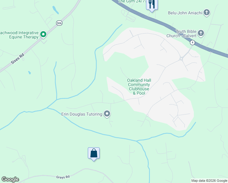 map of restaurants, bars, coffee shops, grocery stores, and more near 2509 Treasurers Court in Prince Frederick