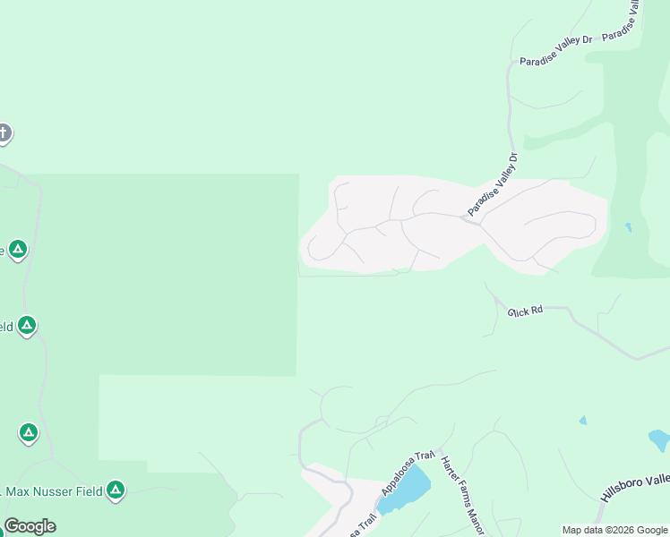 map of restaurants, bars, coffee shops, grocery stores, and more near 1570 Paradise Valley Drive in High Ridge