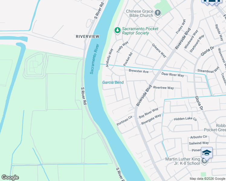 map of restaurants, bars, coffee shops, grocery stores, and more near 280 Audubon Circle in Sacramento