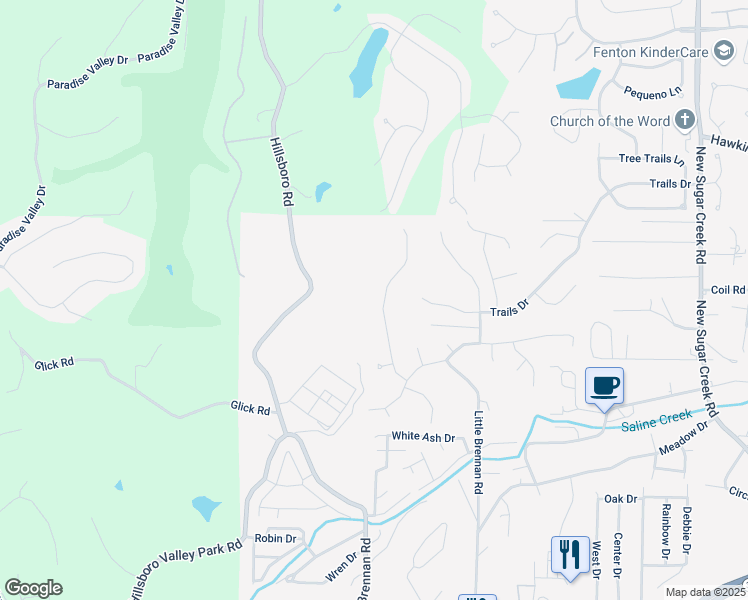 map of restaurants, bars, coffee shops, grocery stores, and more near 967 San Luis Drive in Fenton