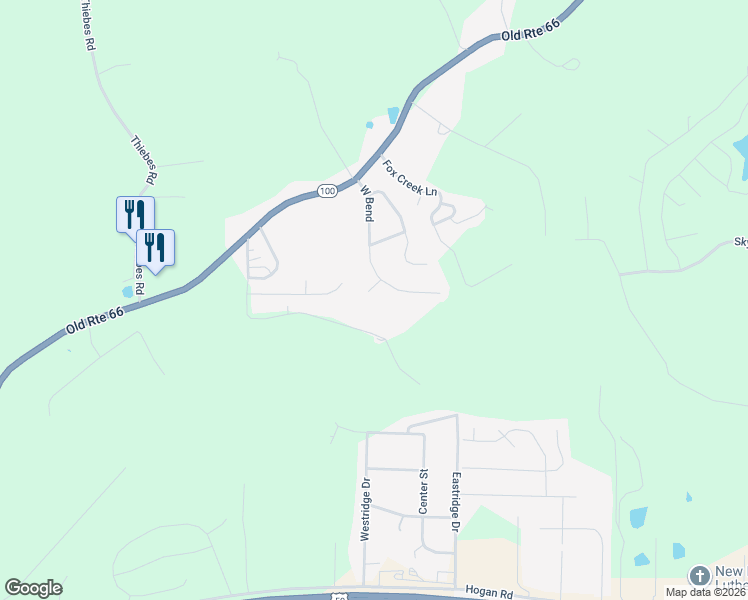 map of restaurants, bars, coffee shops, grocery stores, and more near 265 West Bend Lane in Labadie