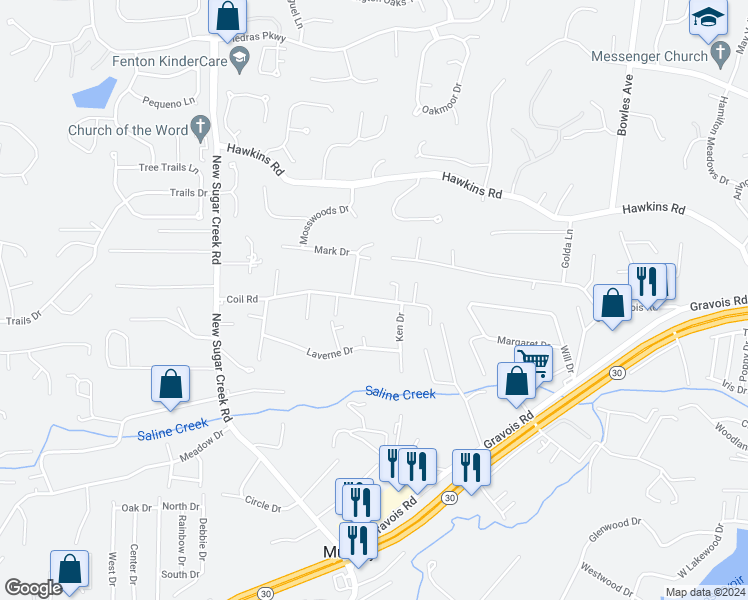 map of restaurants, bars, coffee shops, grocery stores, and more near 137 Coil Road in Fenton