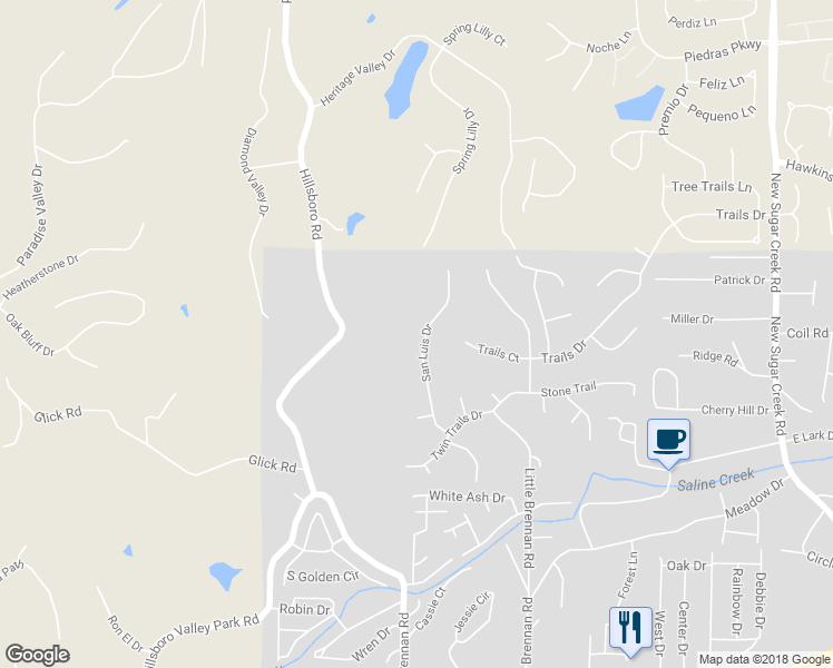 map of restaurants, bars, coffee shops, grocery stores, and more near 967 San Luis Drive in Fenton
