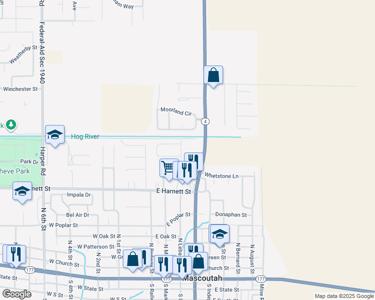 map of restaurants, bars, coffee shops, grocery stores, and more near 710 Fountain View Drive in Mascoutah