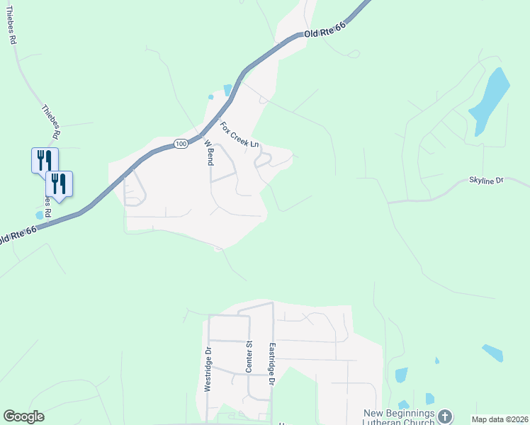 map of restaurants, bars, coffee shops, grocery stores, and more near 314 West Bend in Labadie