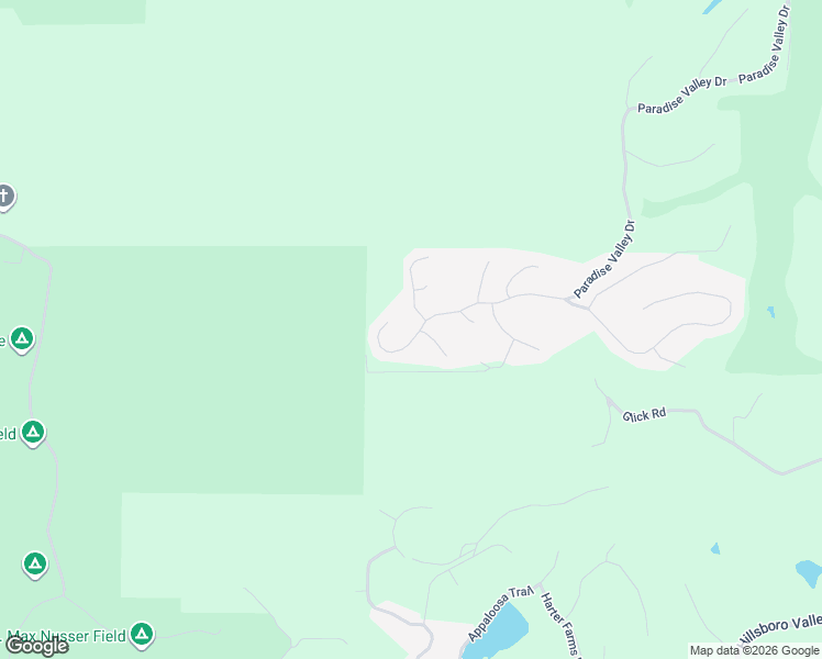 map of restaurants, bars, coffee shops, grocery stores, and more near 1561 Paradise Valley Drive in High Ridge
