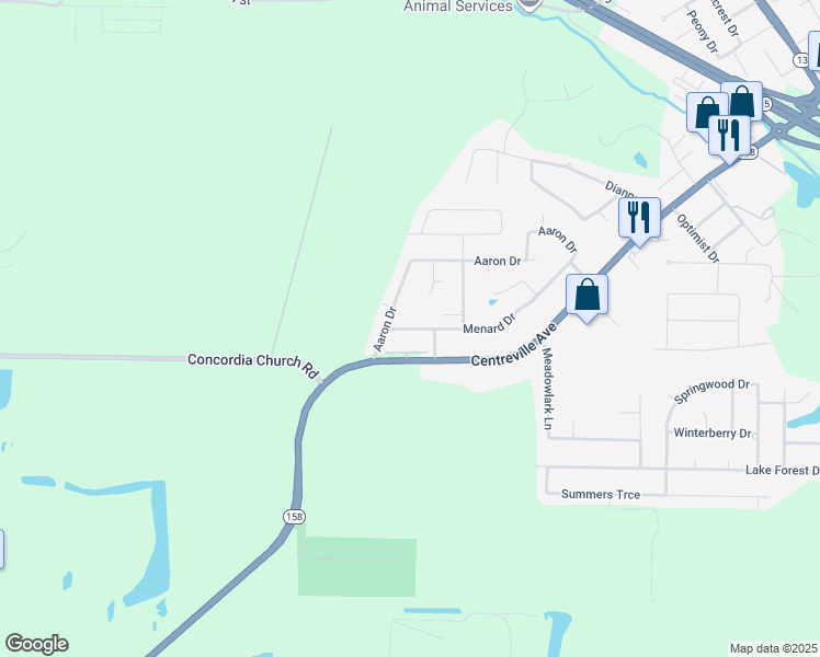 map of restaurants, bars, coffee shops, grocery stores, and more near 1912 Menard Drive in Belleville