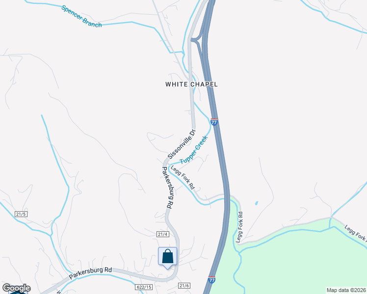 map of restaurants, bars, coffee shops, grocery stores, and more near 7400 Julesberg Road in Sissonville