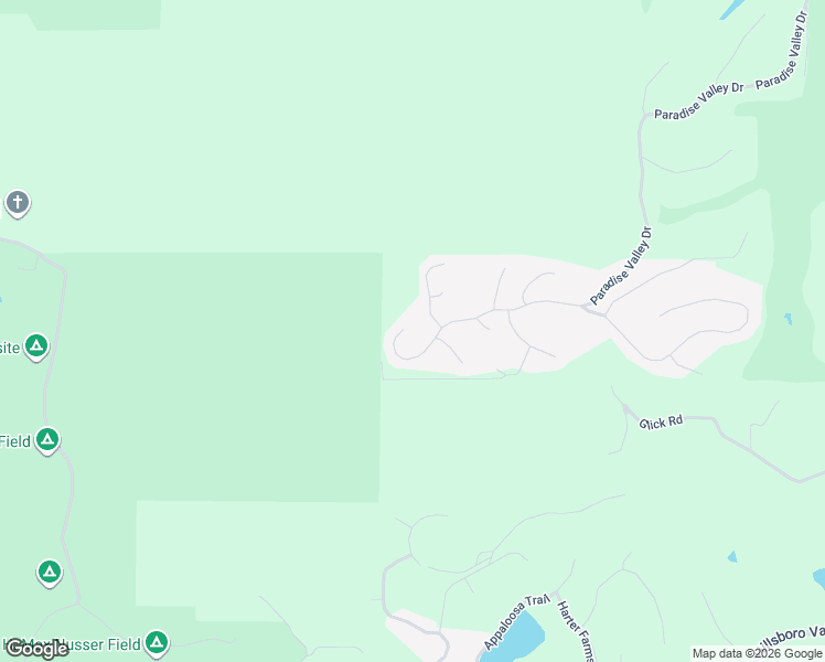 map of restaurants, bars, coffee shops, grocery stores, and more near 1561 Paradise Valley Drive in High Ridge