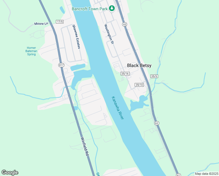 map of restaurants, bars, coffee shops, grocery stores, and more near 943 Black Betsy Bottom Road in Poca