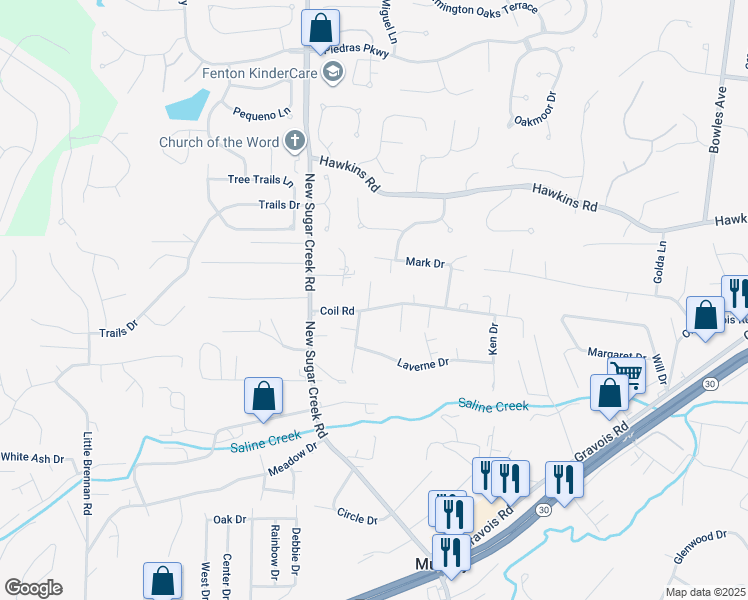 map of restaurants, bars, coffee shops, grocery stores, and more near 5 Coil Court in Fenton
