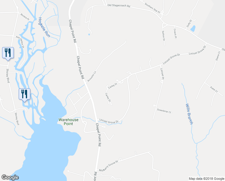 map of restaurants, bars, coffee shops, grocery stores, and more near 7635 Carley Drive in Port Tobacco