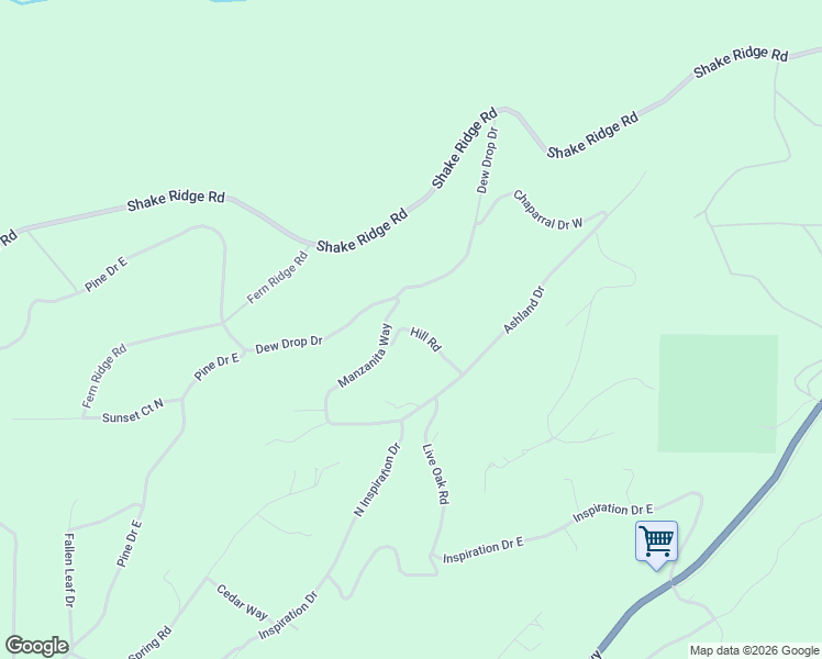 map of restaurants, bars, coffee shops, grocery stores, and more near 27197 Hill Road in Pioneer