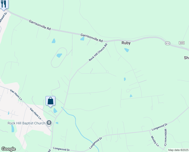 map of restaurants, bars, coffee shops, grocery stores, and more near 12 Turner Drive in Stafford