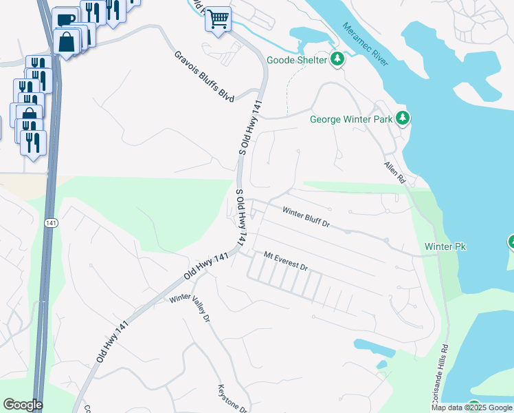 map of restaurants, bars, coffee shops, grocery stores, and more near 166 Samarra Estates Drive in Fenton