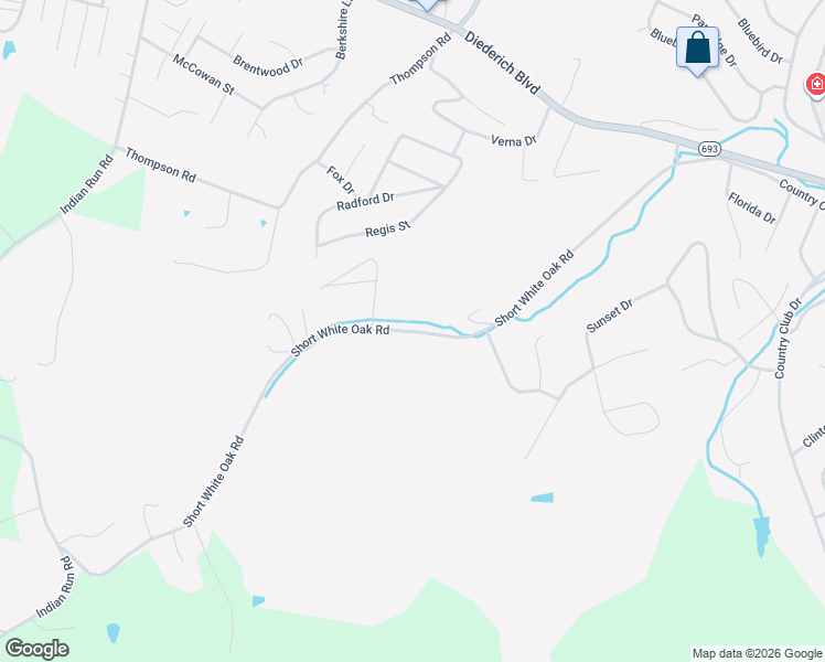 map of restaurants, bars, coffee shops, grocery stores, and more near 308 Short White Oak Rd in Russell
