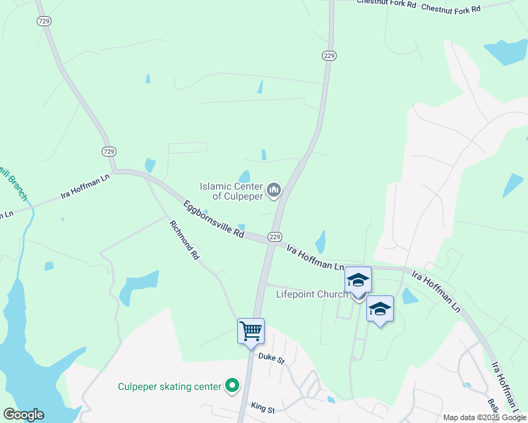 map of restaurants, bars, coffee shops, grocery stores, and more near 14458 Rixeyville Road in Culpeper