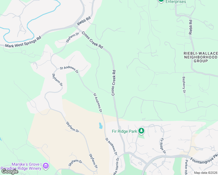 map of restaurants, bars, coffee shops, grocery stores, and more near 3950 Silver Fox Court in Santa Rosa