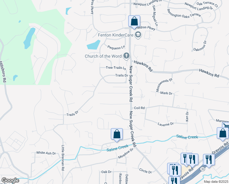 map of restaurants, bars, coffee shops, grocery stores, and more near 1231 Patrick Drive in Fenton