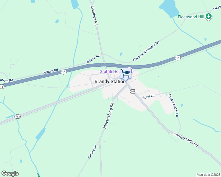 map of restaurants, bars, coffee shops, grocery stores, and more near 14671 Stevensburg Road in Brandy Station