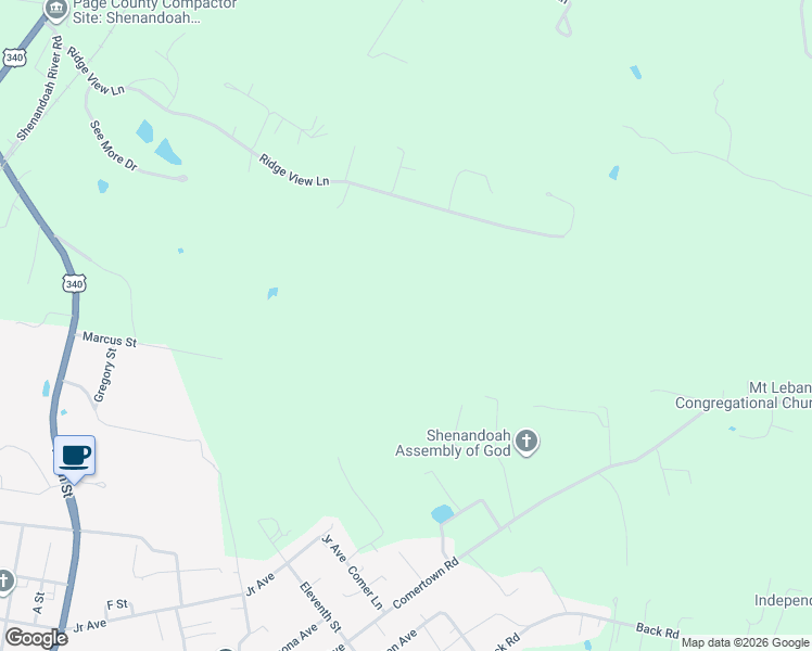 map of restaurants, bars, coffee shops, grocery stores, and more near in Shenandoah