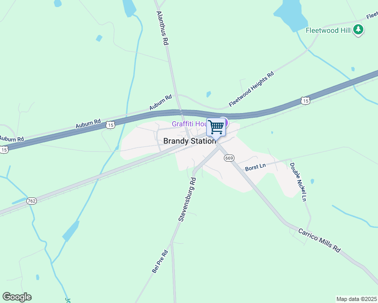 map of restaurants, bars, coffee shops, grocery stores, and more near 14671 Stevensburg Road in Brandy Station