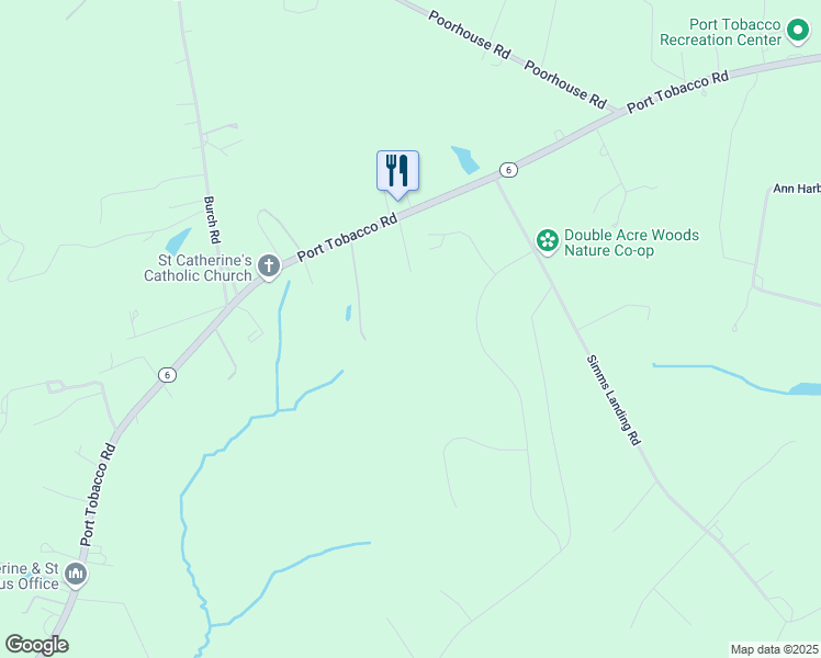 map of restaurants, bars, coffee shops, grocery stores, and more near 7935 Port Tobacco Road in Port Tobacco