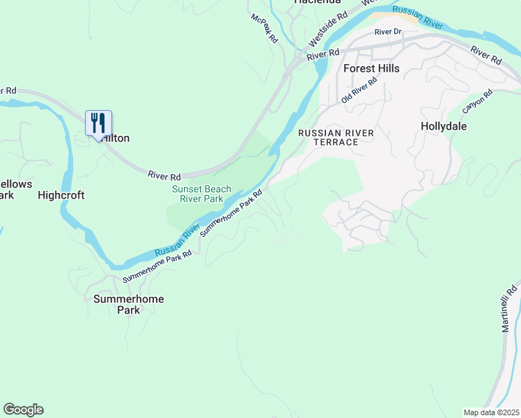 map of restaurants, bars, coffee shops, grocery stores, and more near 11147 Terrace Drive in Forestville