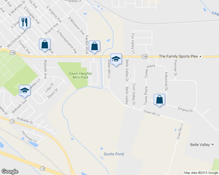 map of restaurants, bars, coffee shops, grocery stores, and more near 299 Green Mount Lane in Belleville