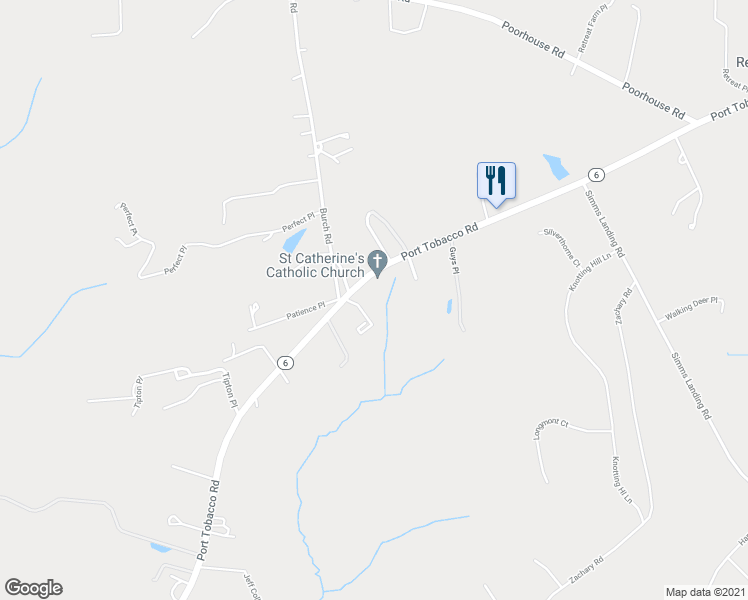 map of restaurants, bars, coffee shops, grocery stores, and more near 7855 Port Tobacco Rd in Port Tobacco Village