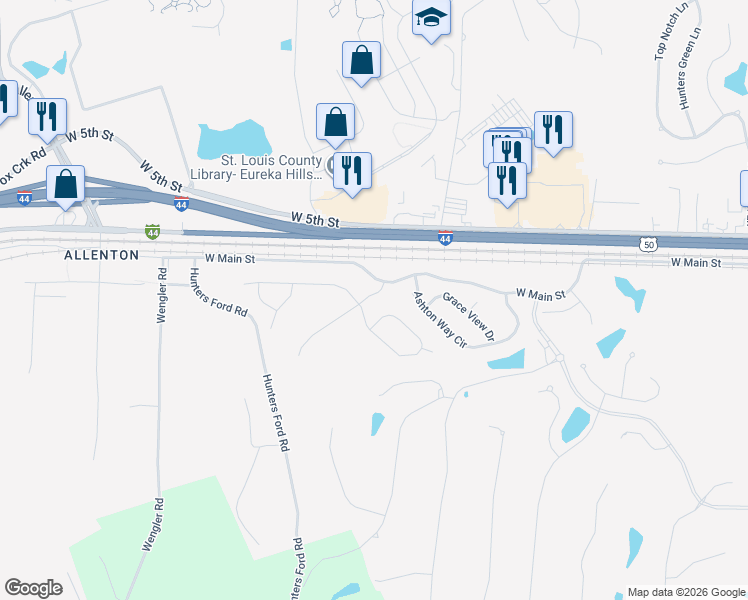 map of restaurants, bars, coffee shops, grocery stores, and more near 908 Summit Oaks Drive in Eureka