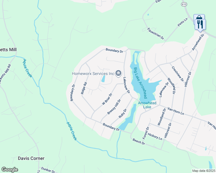 map of restaurants, bars, coffee shops, grocery stores, and more near 21 Chestnut Lane in Stafford