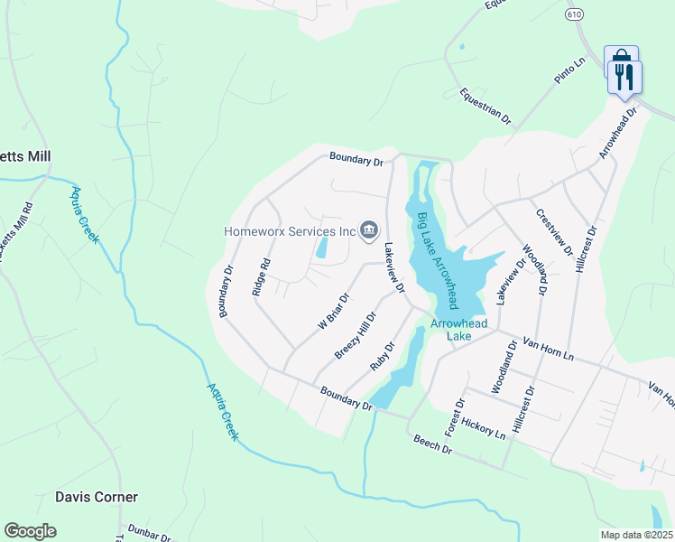 map of restaurants, bars, coffee shops, grocery stores, and more near 21 Chestnut Lane in Stafford