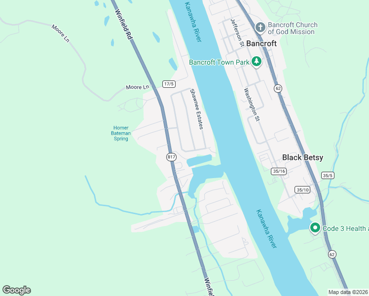 map of restaurants, bars, coffee shops, grocery stores, and more near 208 Shawnee Estates in Winfield