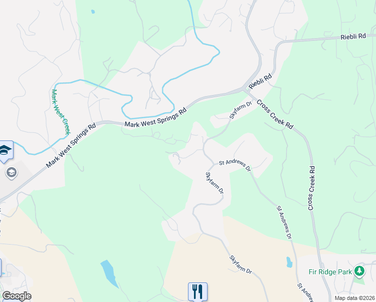 map of restaurants, bars, coffee shops, grocery stores, and more near 3979 Clearbrook Court in Santa Rosa