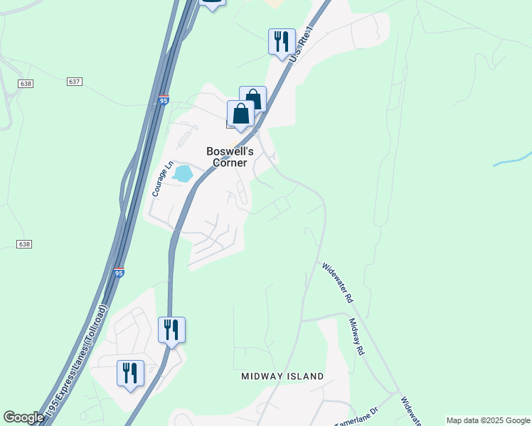 map of restaurants, bars, coffee shops, grocery stores, and more near 305 Barnwell Drive in Stafford