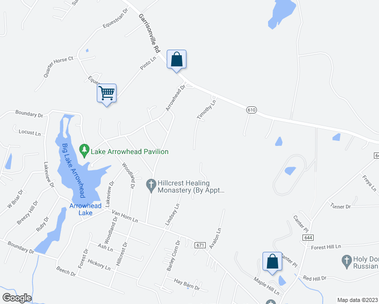 map of restaurants, bars, coffee shops, grocery stores, and more near 10 Timothy Lane in Stafford