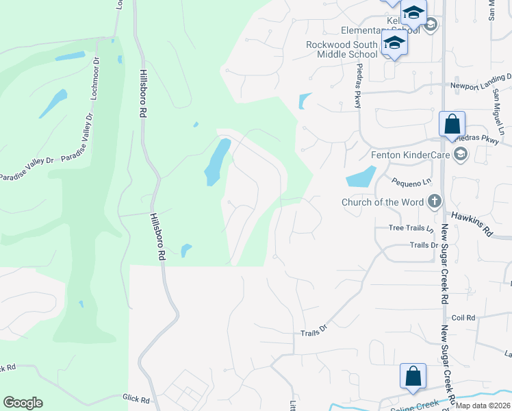 map of restaurants, bars, coffee shops, grocery stores, and more near 1291 Spring Lilly Drive in High Ridge