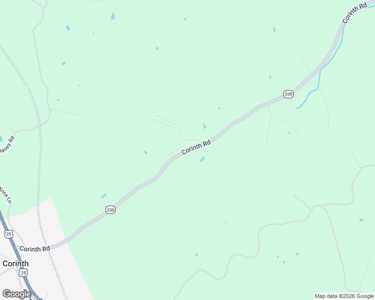 map of restaurants, bars, coffee shops, grocery stores, and more near 980 Corinth Road in Corinth