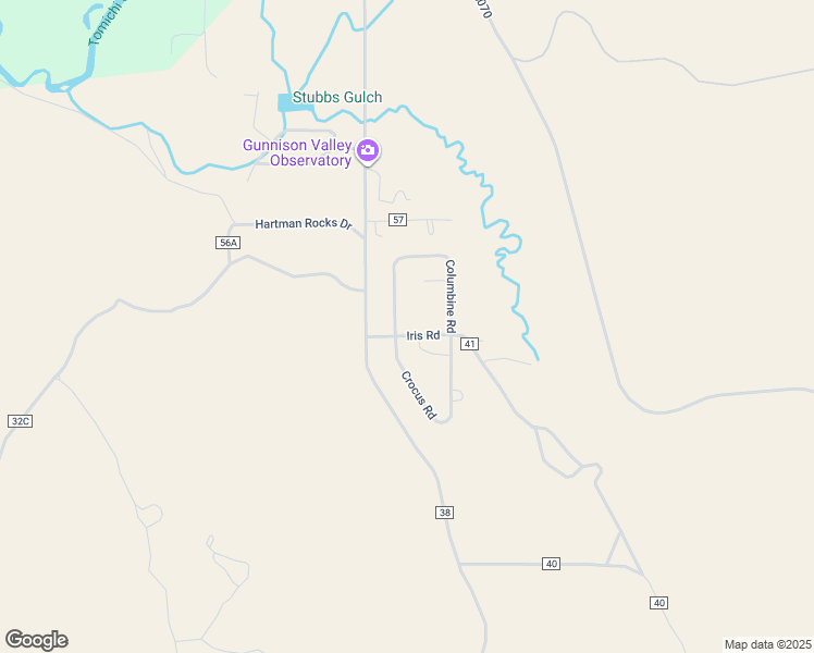 map of restaurants, bars, coffee shops, grocery stores, and more near 18 Columbine Road in Gunnison