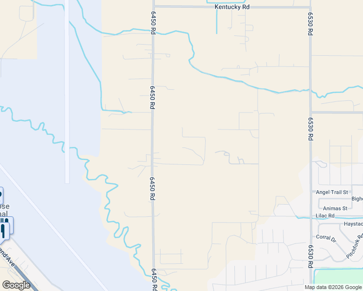 map of restaurants, bars, coffee shops, grocery stores, and more near 2410 6450 Road in Montrose