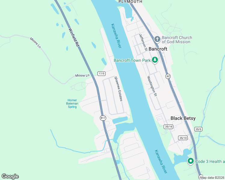 map of restaurants, bars, coffee shops, grocery stores, and more near 145 Cherekee Rd in Winfield