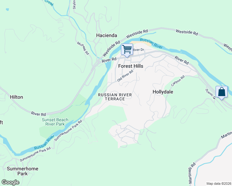 map of restaurants, bars, coffee shops, grocery stores, and more near 995 Esther Dr in Forestville