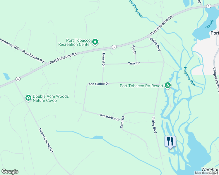 map of restaurants, bars, coffee shops, grocery stores, and more near 7773 Ann Harbor Drive in Port Tobacco
